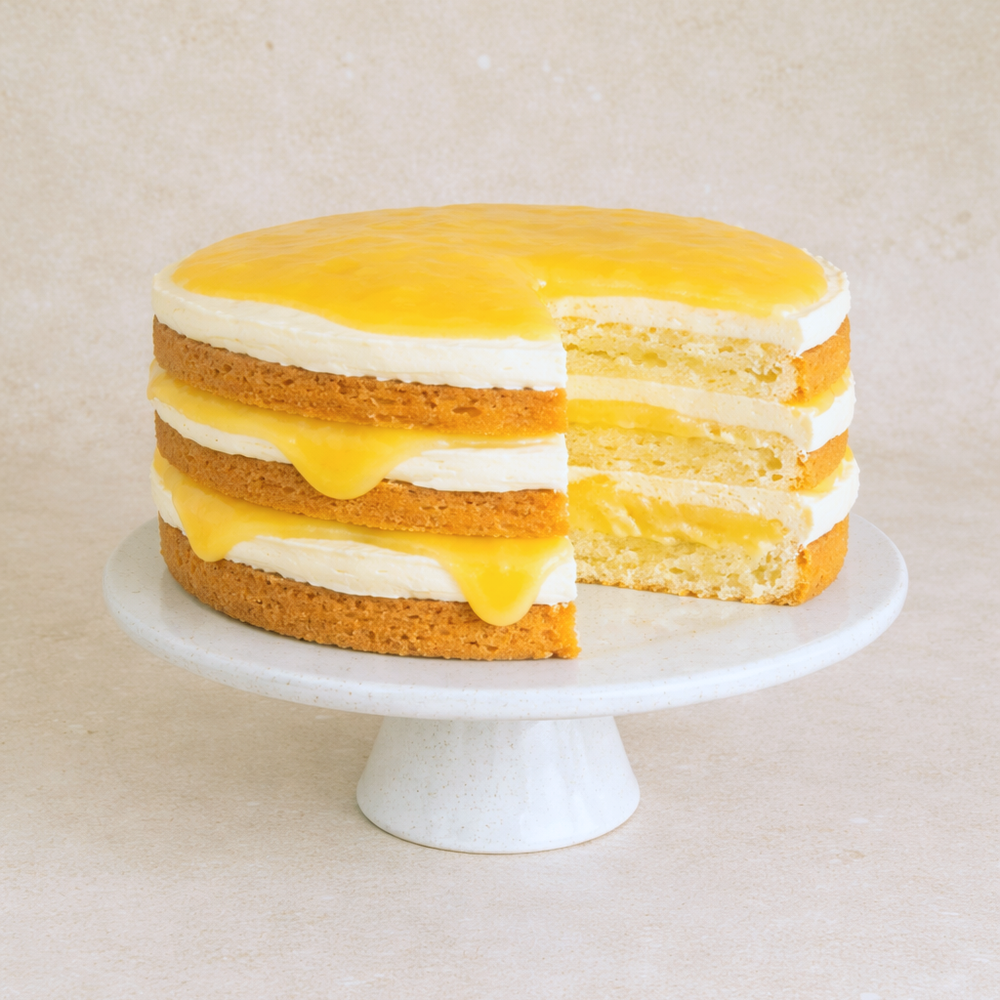 Lemon curd vanille cake